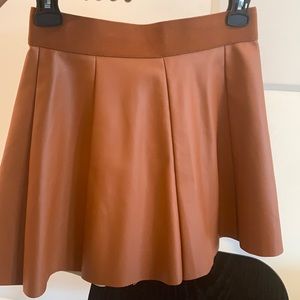 Forever21 caramel faux high waisted skirt. Size XS